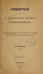 Tapa de Oversættelse af C. Sallusti Crispi De conjuratione Catilinæ liber ...