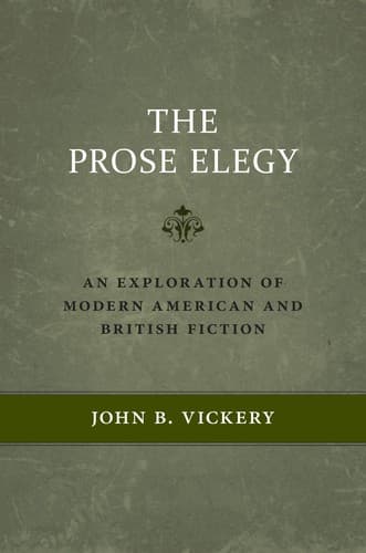 Tapa de The prose elegy