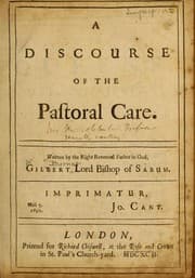 Tapa de A discourse of the pastoral care