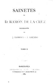 Tapa de Sainetes de D. Ramón de la Cruz