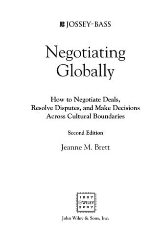 Tapa de Negotiating globally