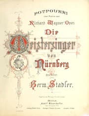 Tapa de Potpourri u ber Motive aus Richard Wagner's Oper: Die Meistersinger von Nu rnberg