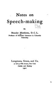 Tapa de Notes on speech-making