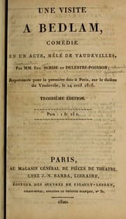 Tapa de Une visite à Bedlam