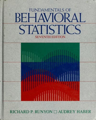 Tapa de Fundamentals of behavioral statistics
