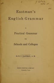 Tapa de Eastman's English grammar