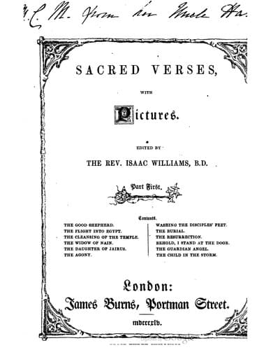 Tapa de Sacred verses, with pictures