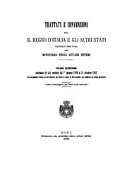Tapa de Trattati e convenzioni fra il regno d'Italia e gli altri stati ...