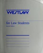 Tapa de WESTLAW for law students