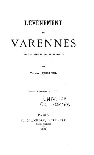 Tapa de L' événement de Varennes