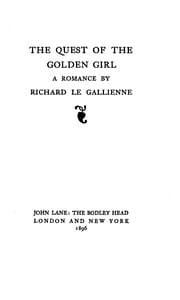 Tapa de The Quest of the Golden Girl: A Romance