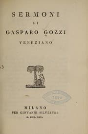 Tapa de Sermoni di Gasparo Gozzi ...