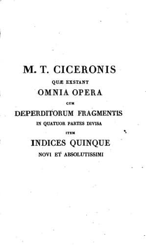 Tapa de M.T. Ciceronis quae exstant omnia opera