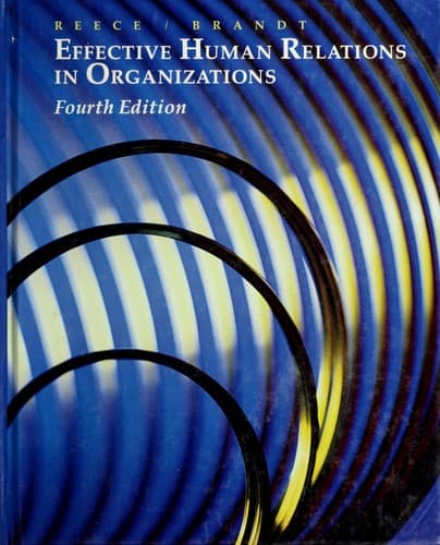 Tapa de Effective human relations in organizations