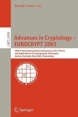 Tapa de Advances in Cryptology - Eurocrypt 2005
