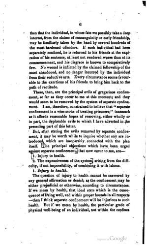 Tapa de Observations and reflections on the penitentiary system