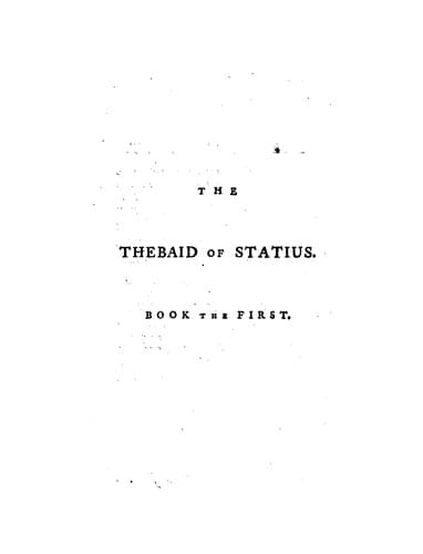 Tapa de The Thebaid of Statius