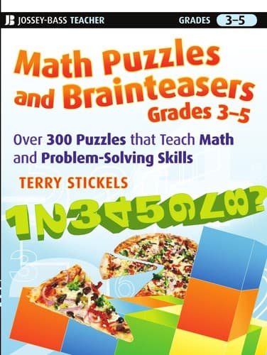 Tapa de Math puzzles and brainteasers, grades 3-5
