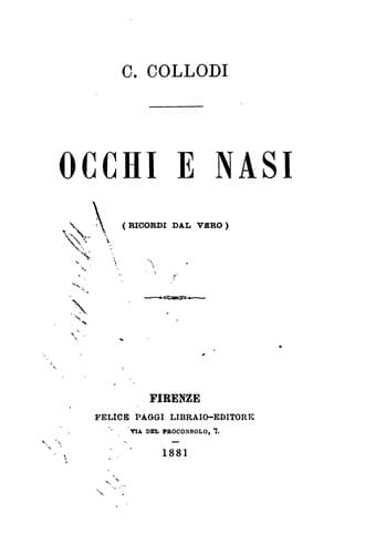 Tapa de Occhi e nasi: ricordi dal vero