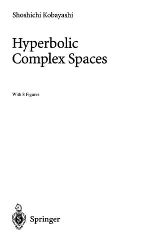 Tapa de Hyperbolic complex spaces