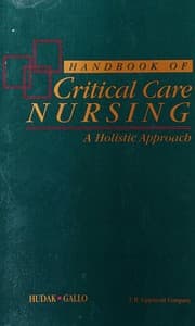 Tapa de Handbook of critical care nursing