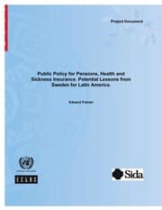 Tapa de Public policy for pensions, health and sickness insurance