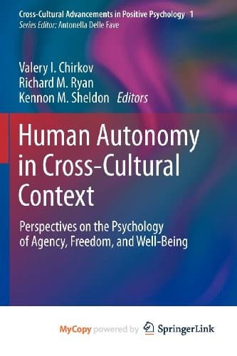 Tapa de Human Autonomy in Cross-Cultural Context