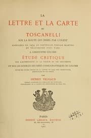 Tapa de La lettre et la carte de Toscanelli sur la route des Indes par l'ouest adressées en 1474 au Portugais Fernam Martins et transmises plus tard à Christophe Colomb