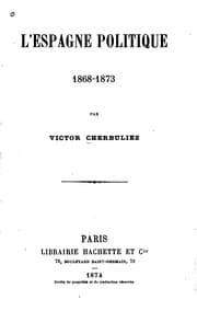 Tapa de L'Espagne politique: 1868-1873