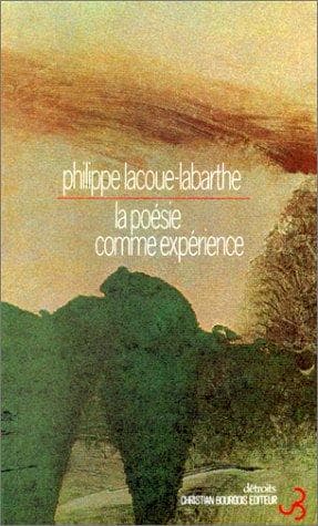 Tapa de La poésie comme expérience