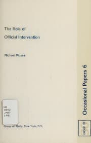 Tapa de The role of official intervention