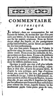 Tapa de Commentaire historique sur les œuvres de l'auteur de la Henriade: avec les ..