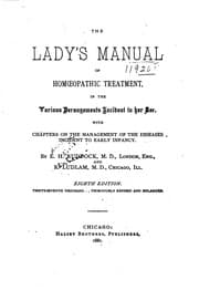Tapa de The Lady's Manual of Homeopathic Treatment, in the Various Derangements ..