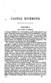 Tapa de Castle Richmond: A Novel