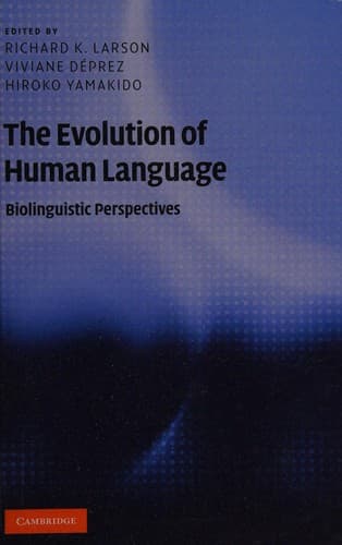 Tapa de The evolution of human language