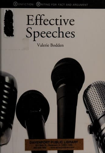 Tapa de Effective speeches