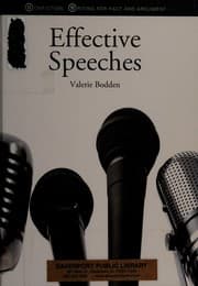 Tapa de Effective speeches