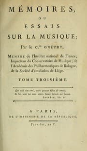 Tapa de Mémoires, ou, Essais sur la musique