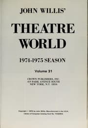 Tapa de Theatre World 1974-1975 Vol 31