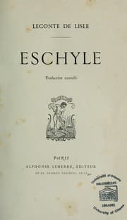 Tapa de Eschyle \