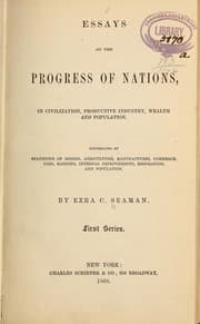 Tapa de Essays on the progress of nations