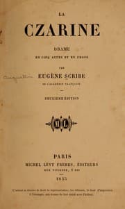 Tapa de La czarine; drame en cinq actes et en prose