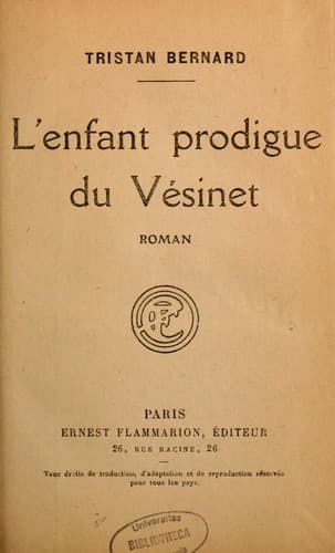 Tapa de L' enfant prodigue du Vésinet