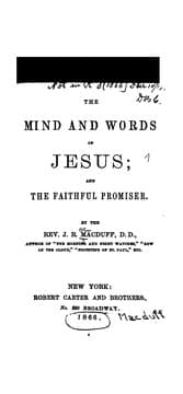 Tapa de The Mind and Words of Jesus: And the Faithful Promiser