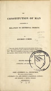 Tapa de The constitution of man considered in relation to external objects ...