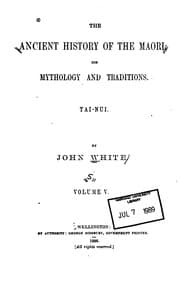 Tapa de The Ancient History of the Maori, His Mythology and Traditions