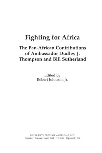 Tapa de Fighting for Africa