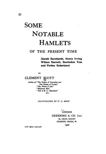 Tapa de Some notable Hamlets of the present time