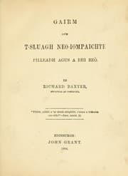 Tapa de Gairm do'n t-sluagh neo-iompaichte pilleadh agus a bhi be
