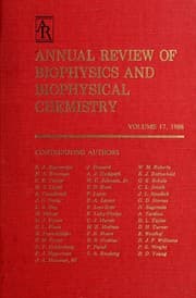 Tapa de Annual review of biophysics and biophysical chemistry